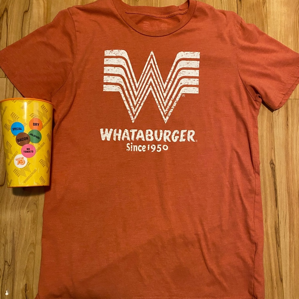 Whataburger t-shirt (slightly flawed)—Junior’s M with cup